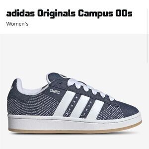 Adidas Campus Navy and White Sneakers